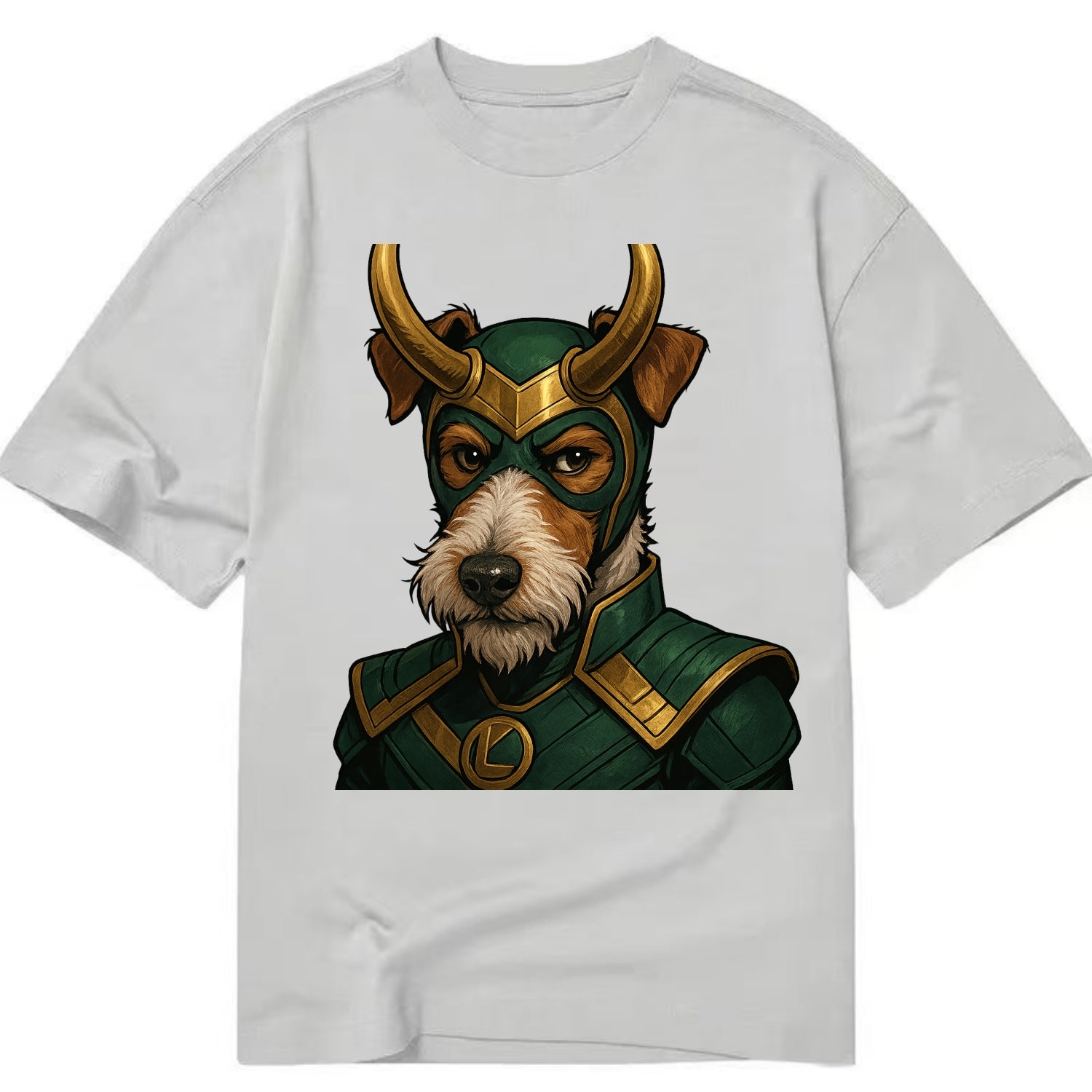 Fox Terrier Loki  - Classic T-shirt - Grey