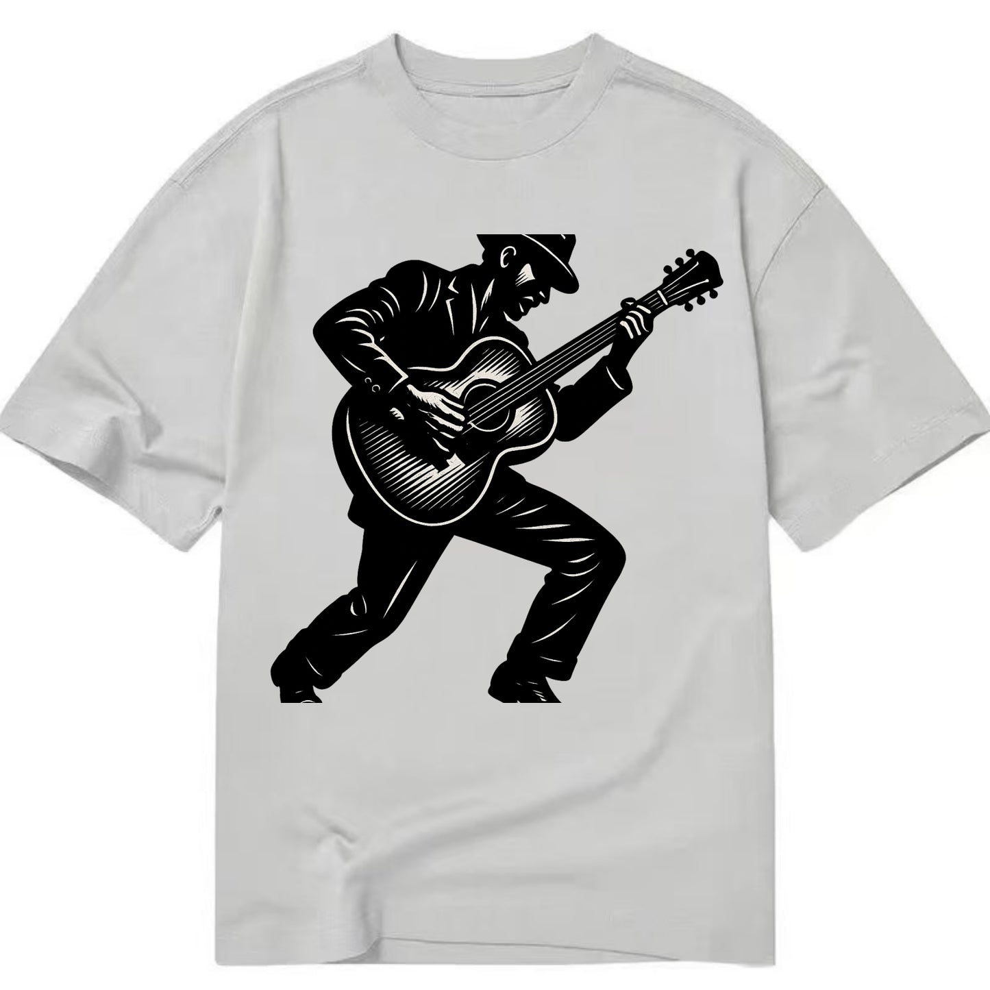 Guitarist playing acoustic guitar - Classic T-shirt - Grey