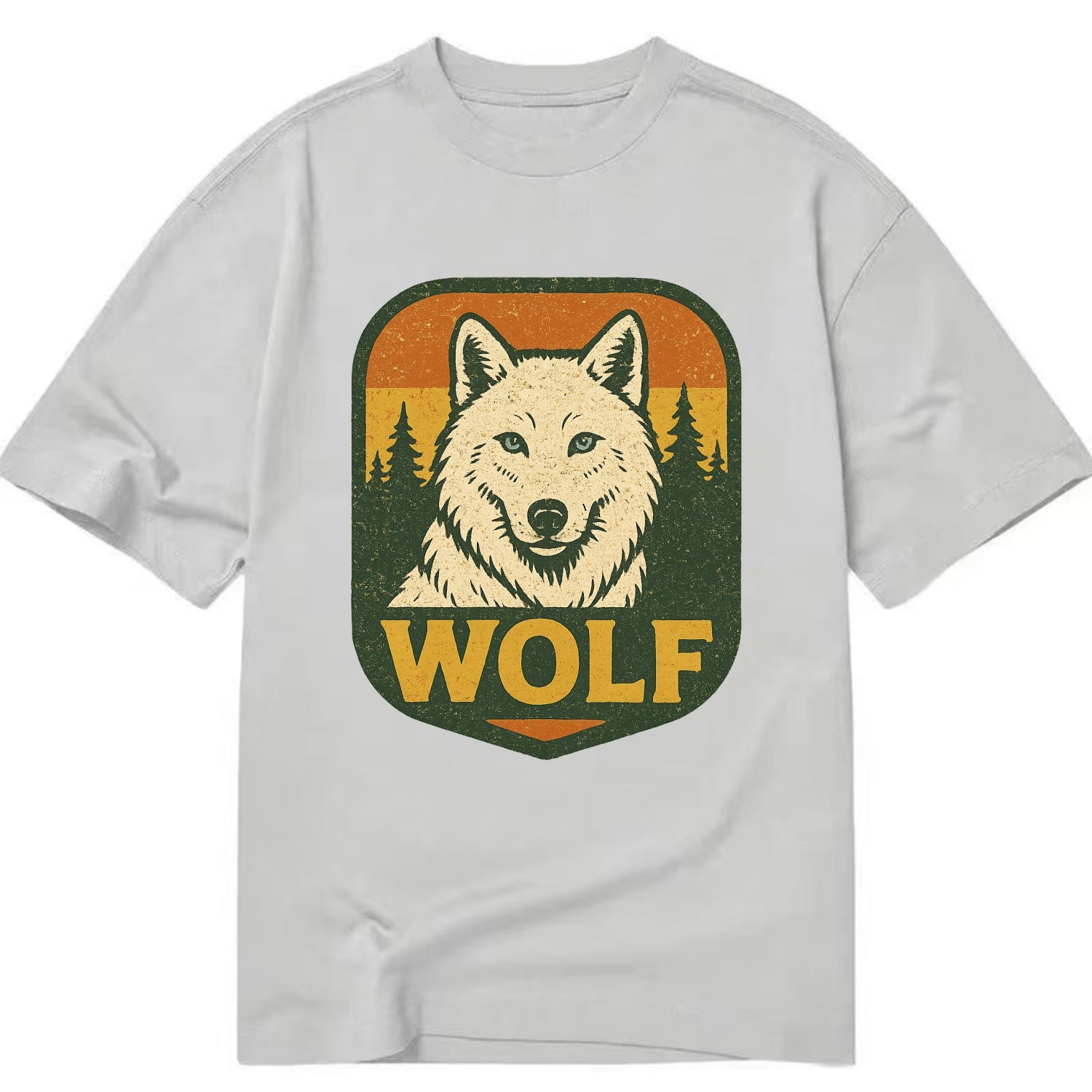 Arctic White Wolf  - Classic T-shirt - Grey