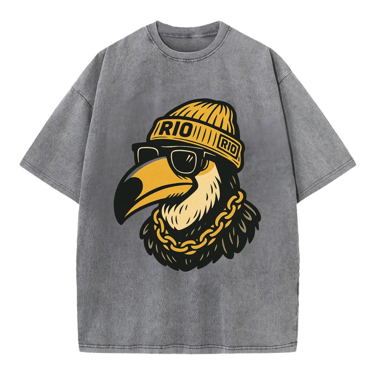 Rio Toucan - Vintage T-shirt - Grey