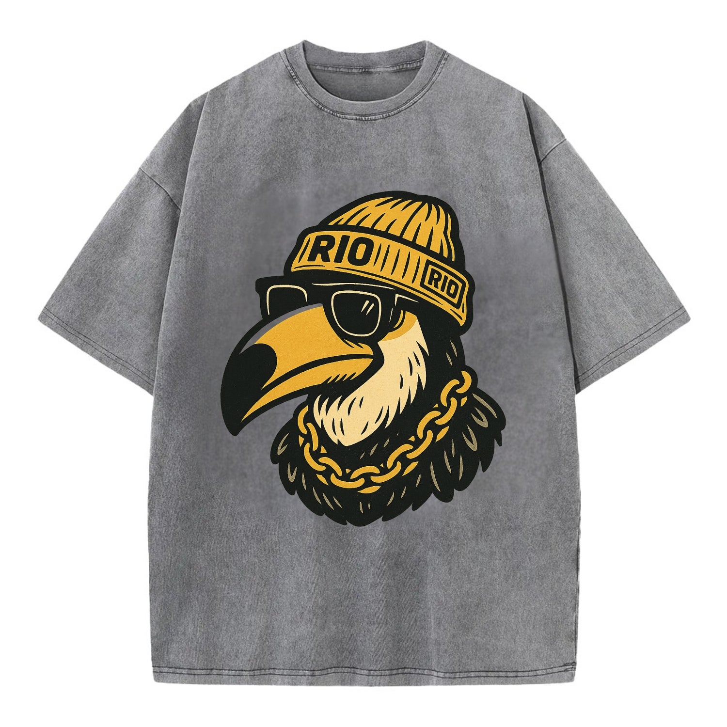 Rio Toucan - Vintage T-shirt - Grey
