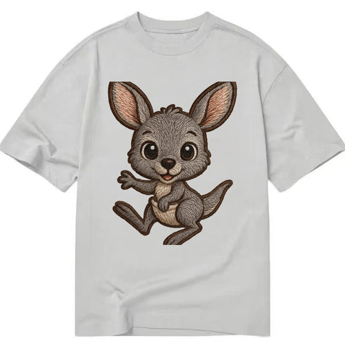 Baby Kangaroo Joey - gray fur, large ears, in pouch peek, bright eyes, - Classic T-shirt