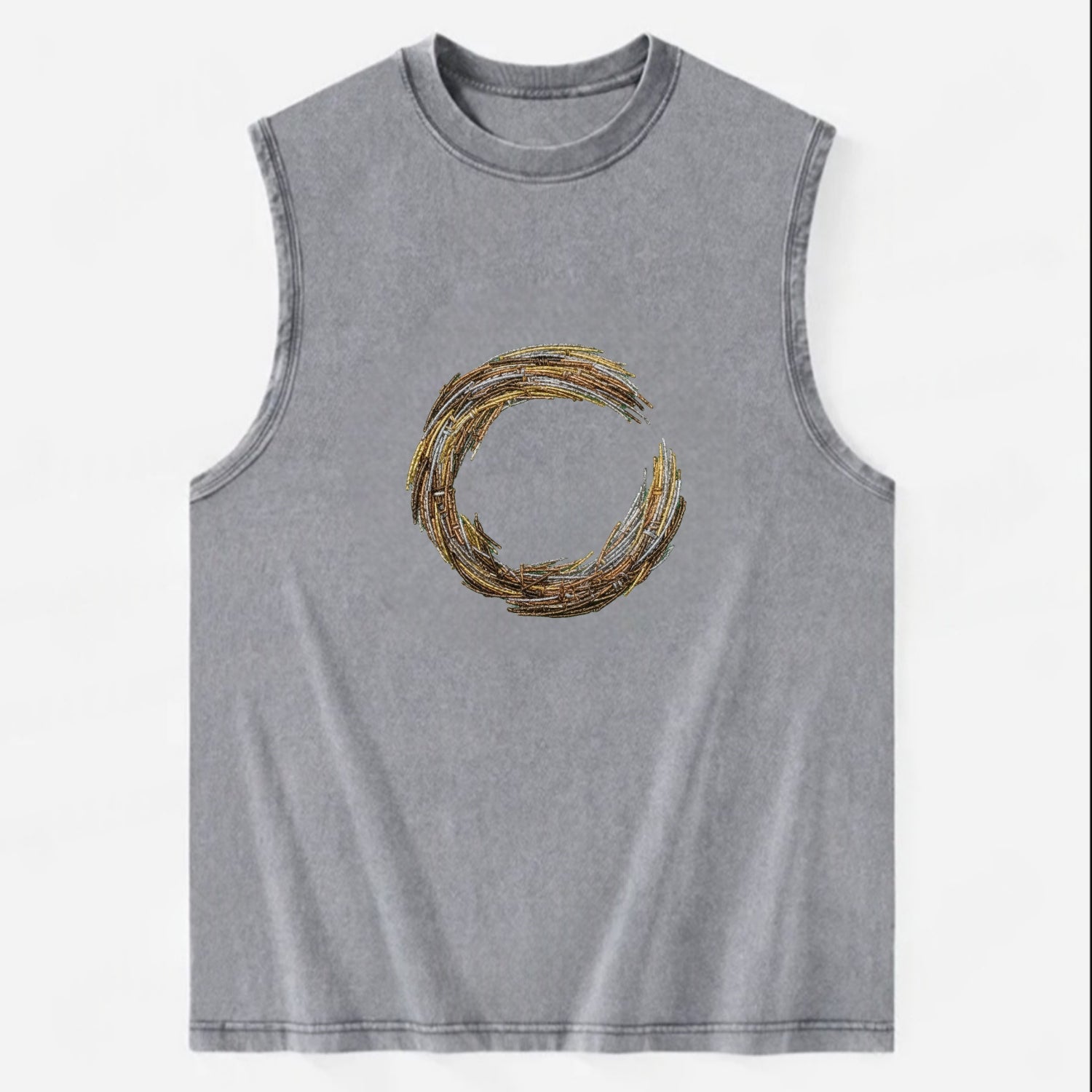 Enso Circle - Vintage Washed Tank - Grey