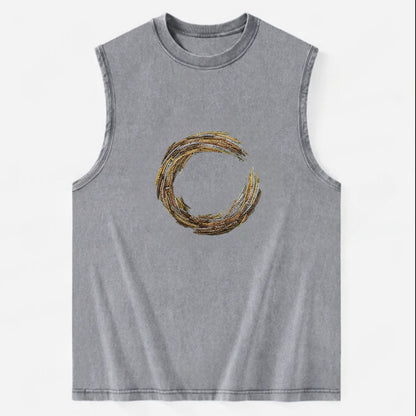 Enso Circle - Vintage Washed Tank - Grey
