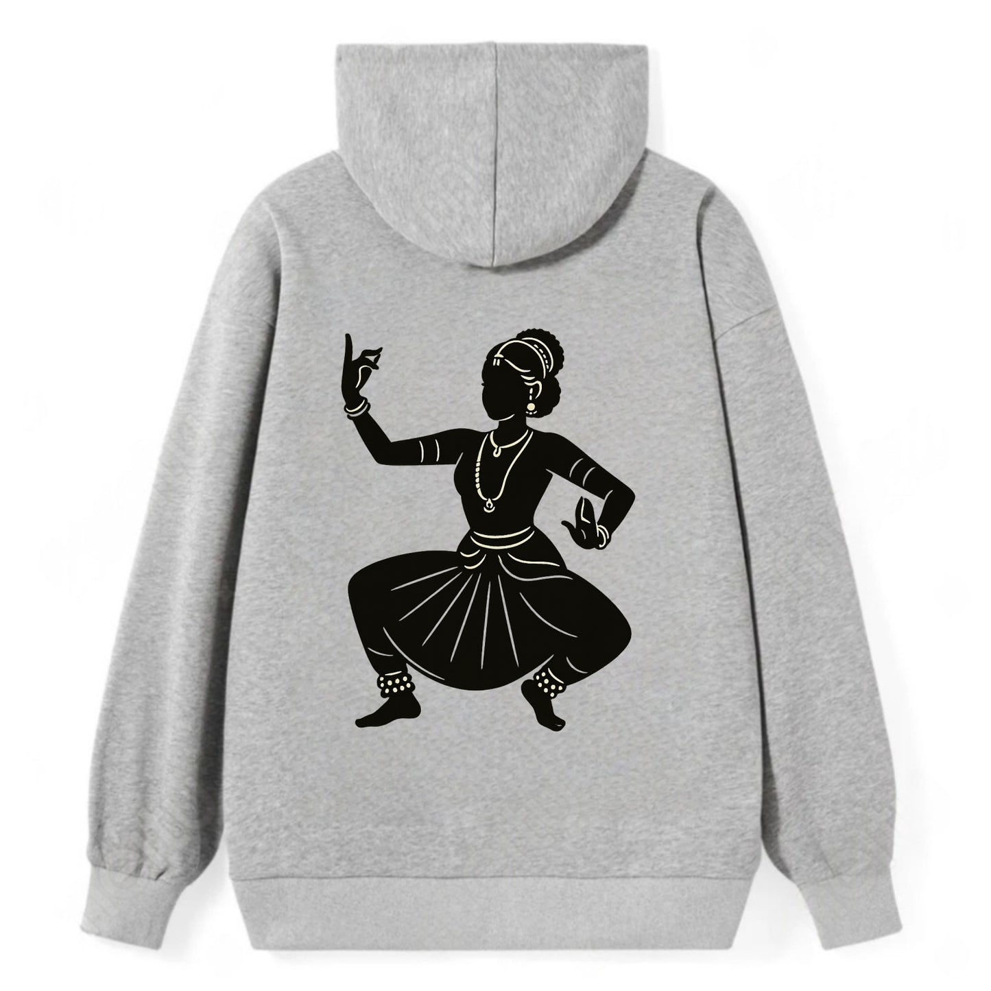 Bharatanatyam classical Indian pose - Classic Pullover Hoodie - Grey