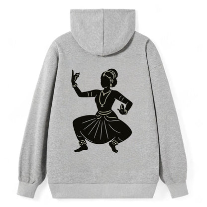 Bharatanatyam classical Indian pose - Classic Pullover Hoodie - Grey