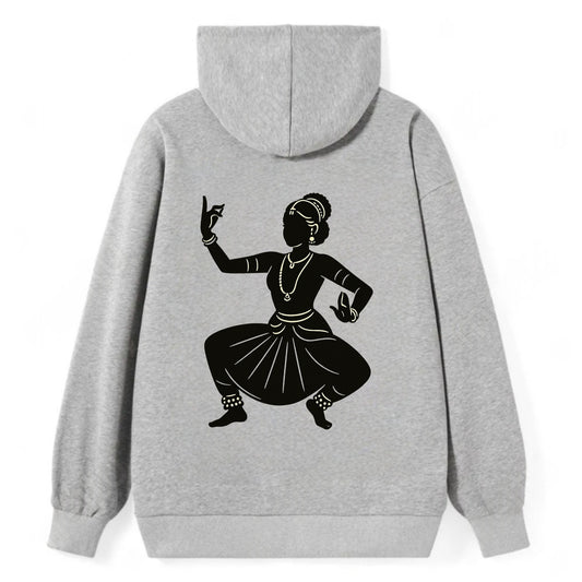 Bharatanatyam classical Indian pose - Classic Pullover Hoodie - Grey