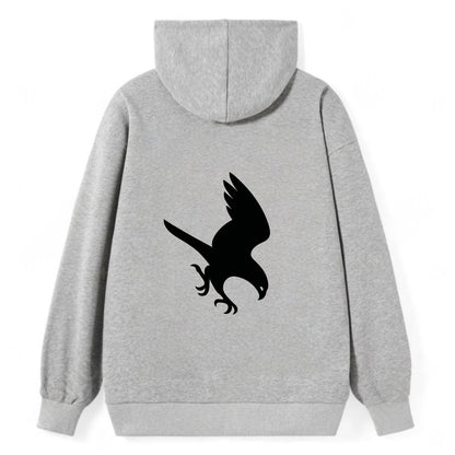 Hawk diving for prey - Classic Pullover Hoodie - Grey