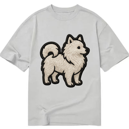Japanese Spitz - Contemporary white spit - Classic T-shirt - Grey
