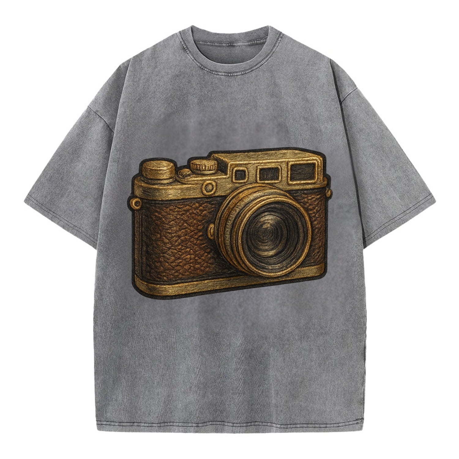 Film Camera  - Vintage T-shirt - Grey
