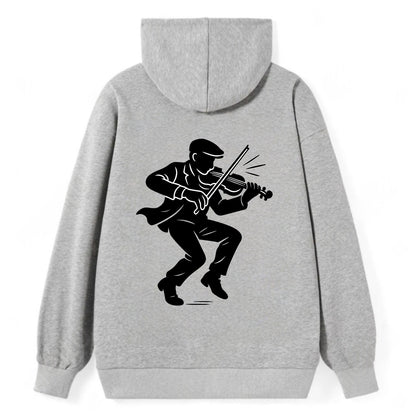Irish folk musician traditional jig - Classic Pullover Hoodie - Grey