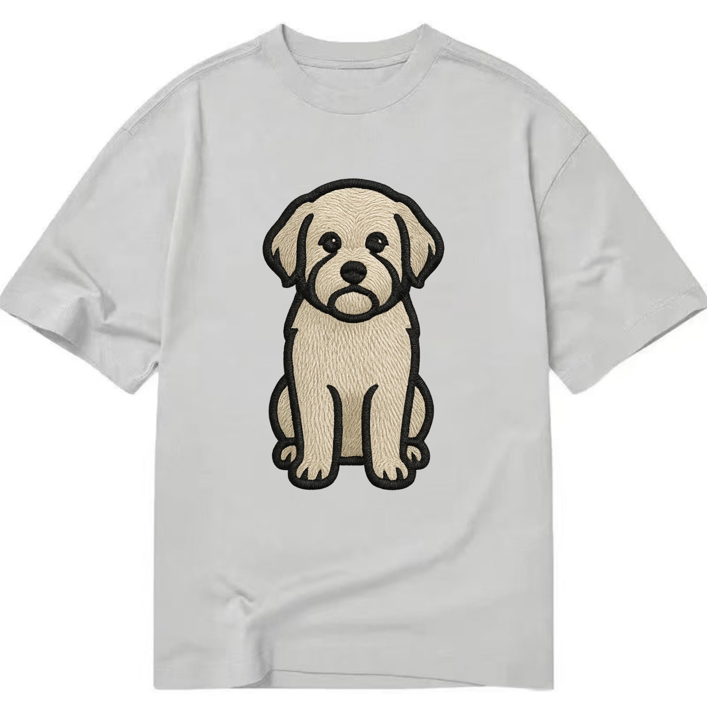 Havanese - Cream colored sitting pose - Classic T-shirt - Grey