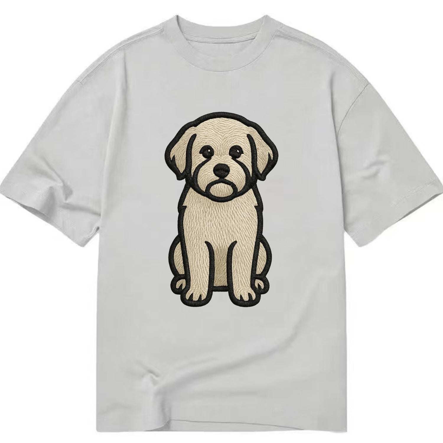 Havanese - Cream colored sitting pose - Classic T-shirt - Grey