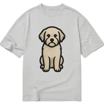 Havanese - Cream colored sitting pose - Classic T-shirt - Grey