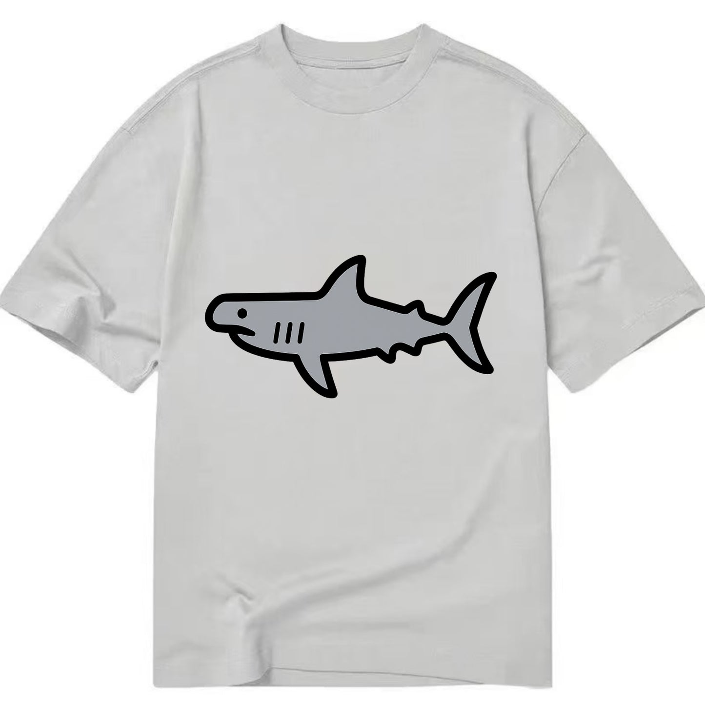 Hammerhead Shark - Gray distinctive head flat side profile - Classic T-shirt - Grey