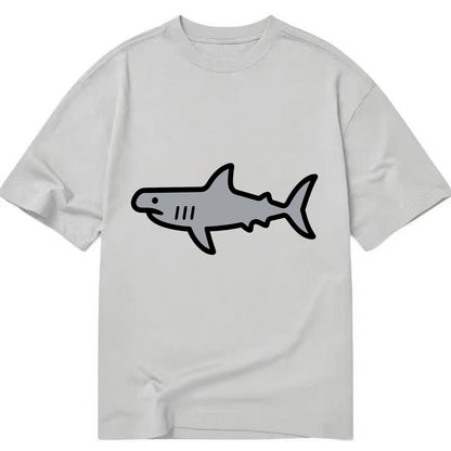Hammerhead Shark - Gray distinctive head flat side profile - Classic T-shirt - Grey