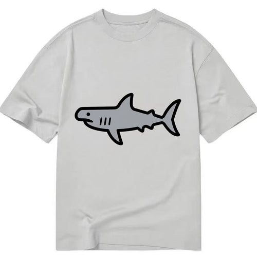 Hammerhead Shark - Gray distinctive head flat side profile - Classic T-shirt