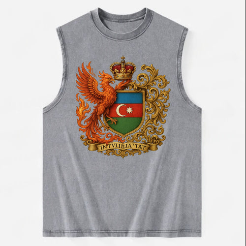 Azerbaijan Fire Phoenix Emblem - Vintage Washed Tank