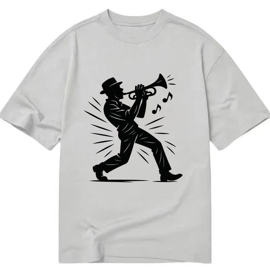 New Orleans jazz musician street corner - Classic T-shirt - Grey