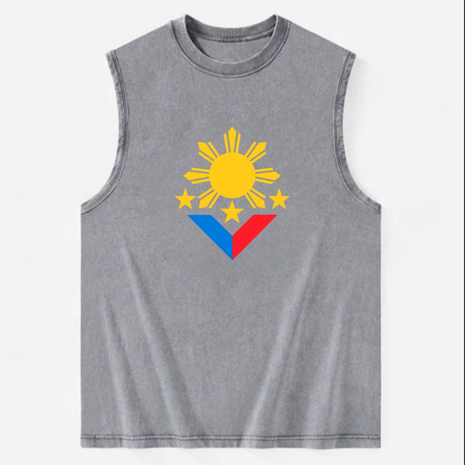 Sun Of Three - Vintage Washed Tank - Grey