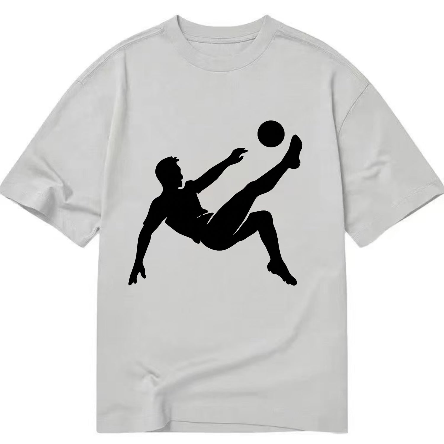 Soccer player kicking ball mid-air - Classic T-shirt - Grey