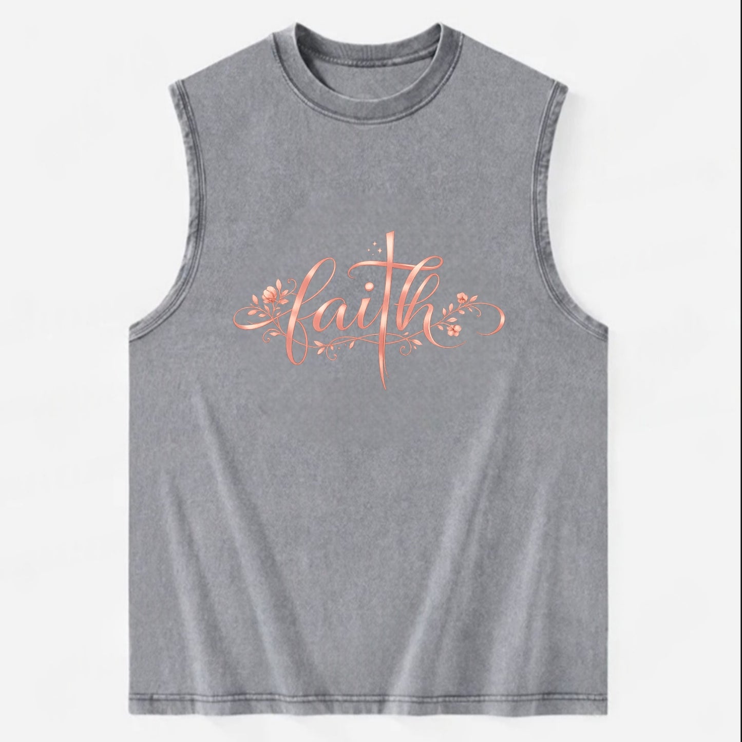 Faith - Vintage Washed Tank - Grey