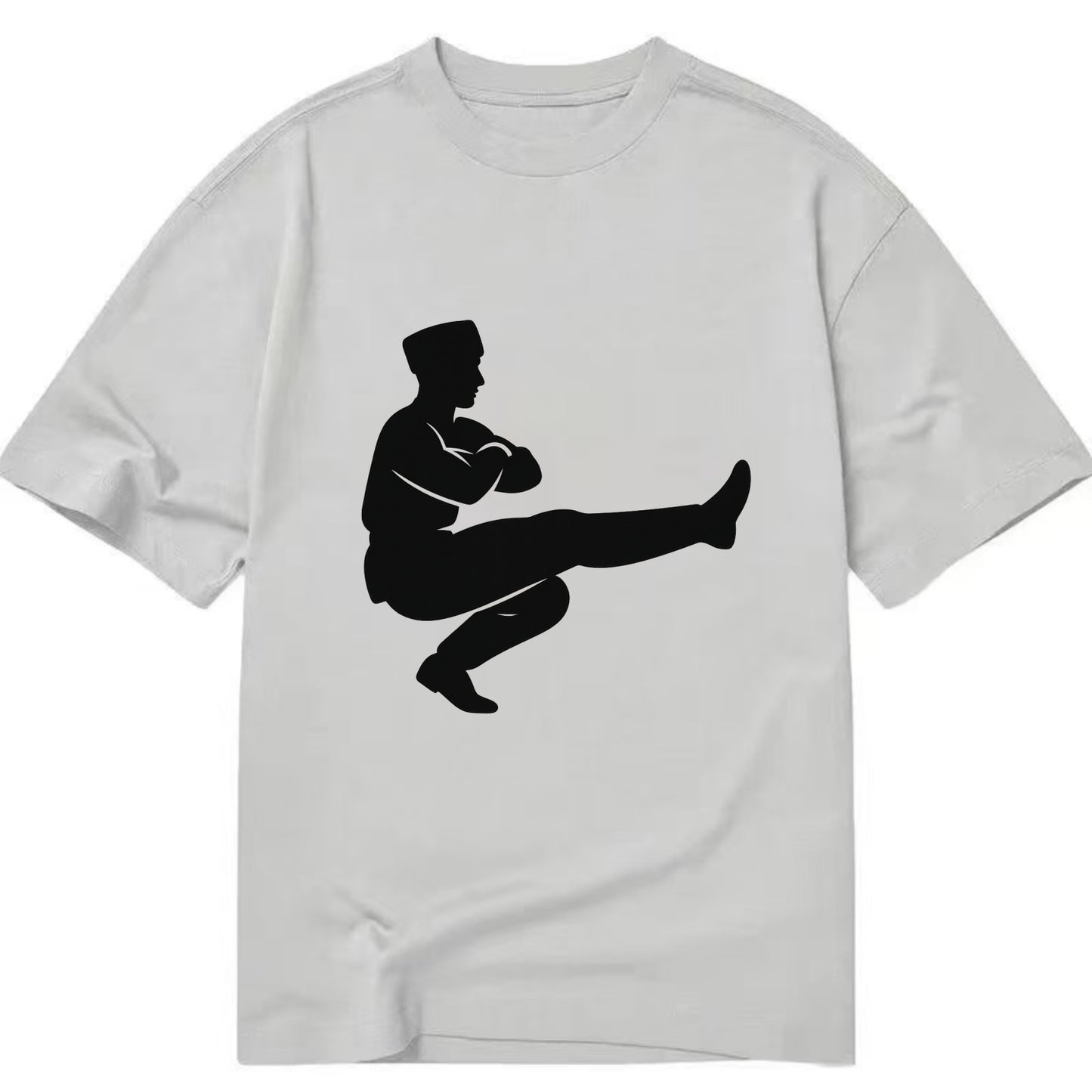 Russian Cossack dancer squat kick - Classic T-shirt - Grey