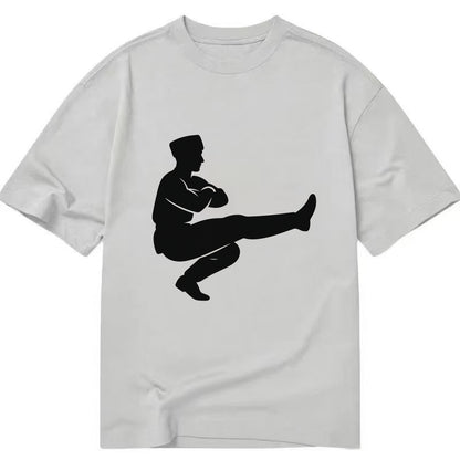 Russian Cossack dancer squat kick - Classic T-shirt - Grey
