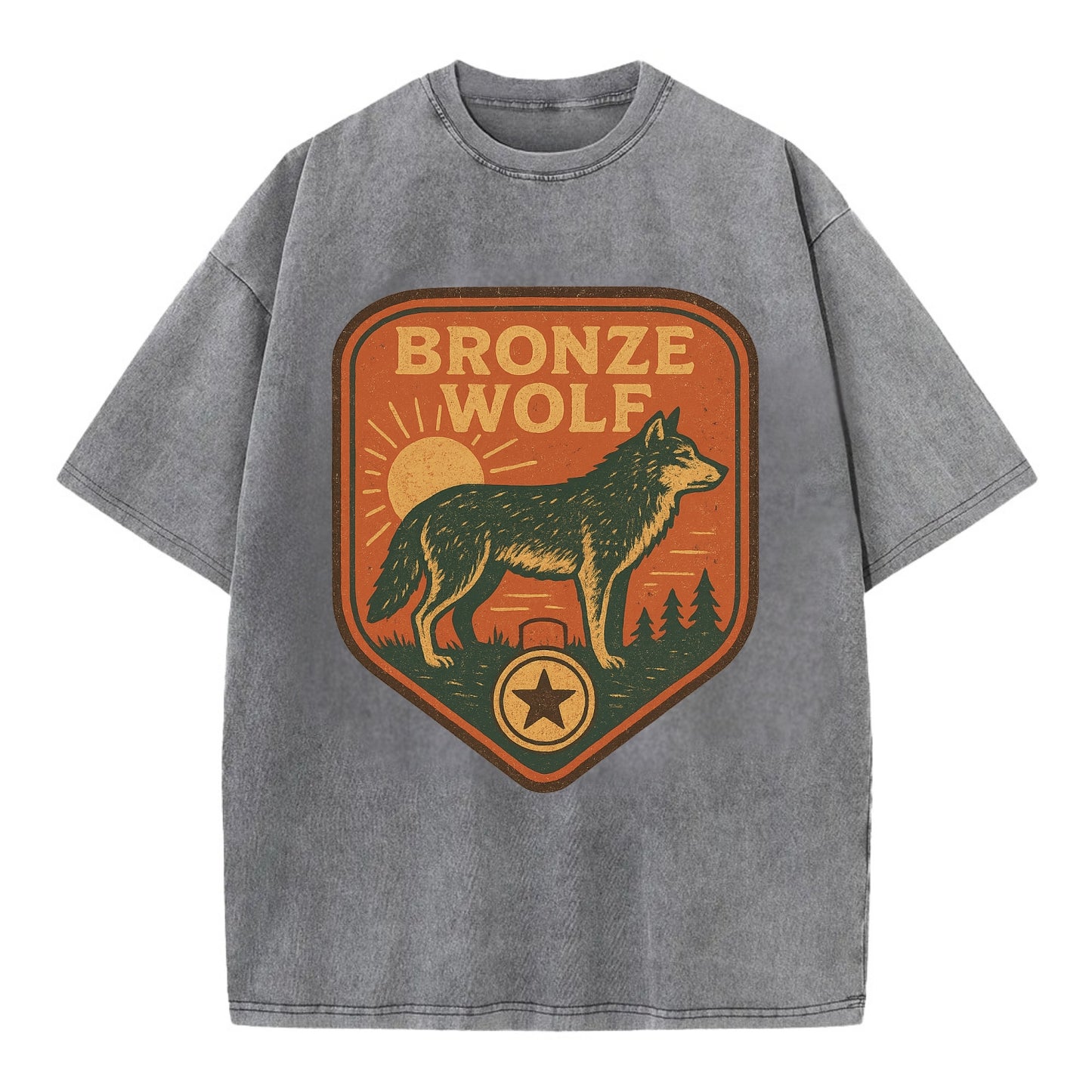 Bronze Wolf Medal  - Vintage T-shirt - Grey