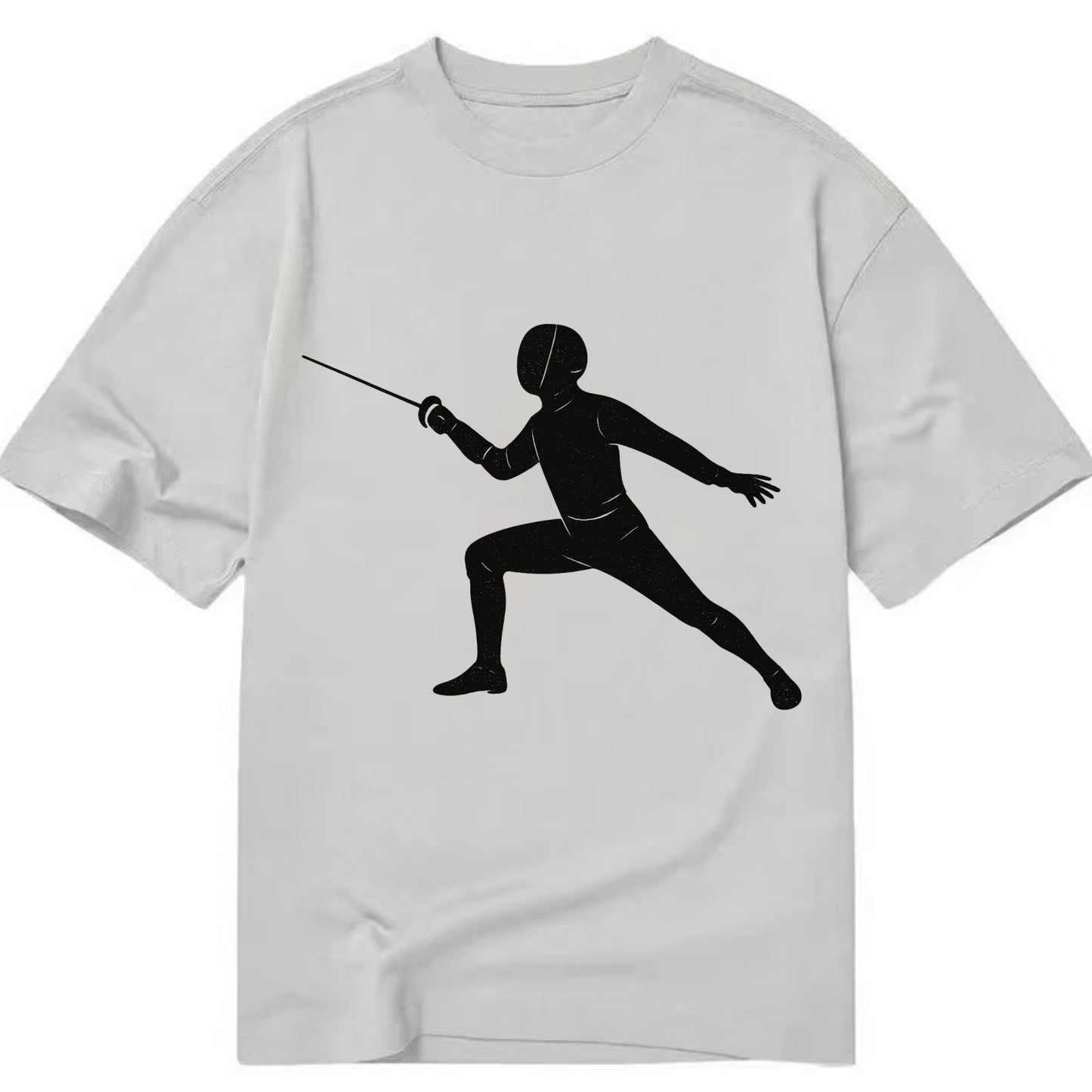 Fencer in lunge position - Classic T-shirt - Grey