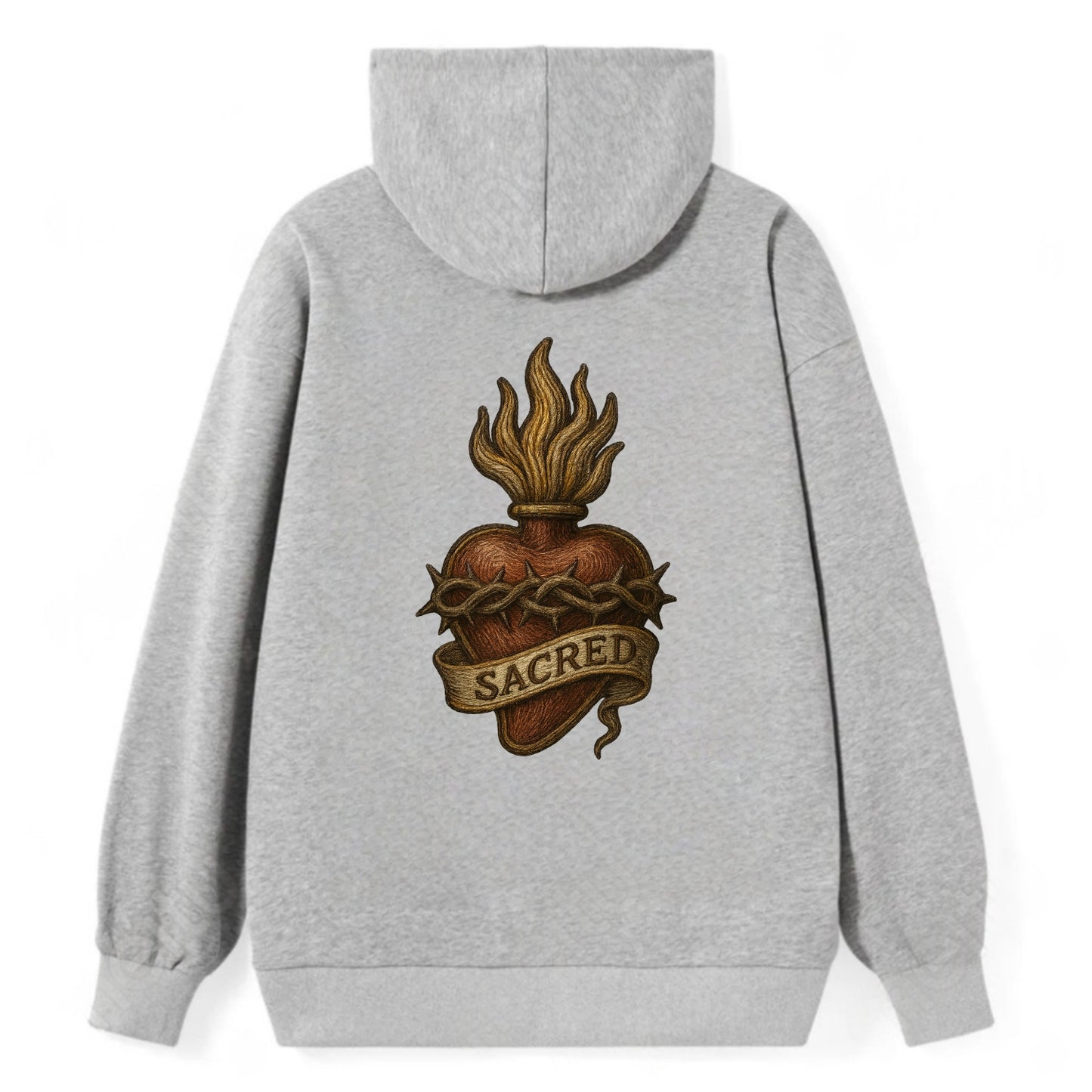 Sacred Heart  - Classic Pullover Hoodie - Grey