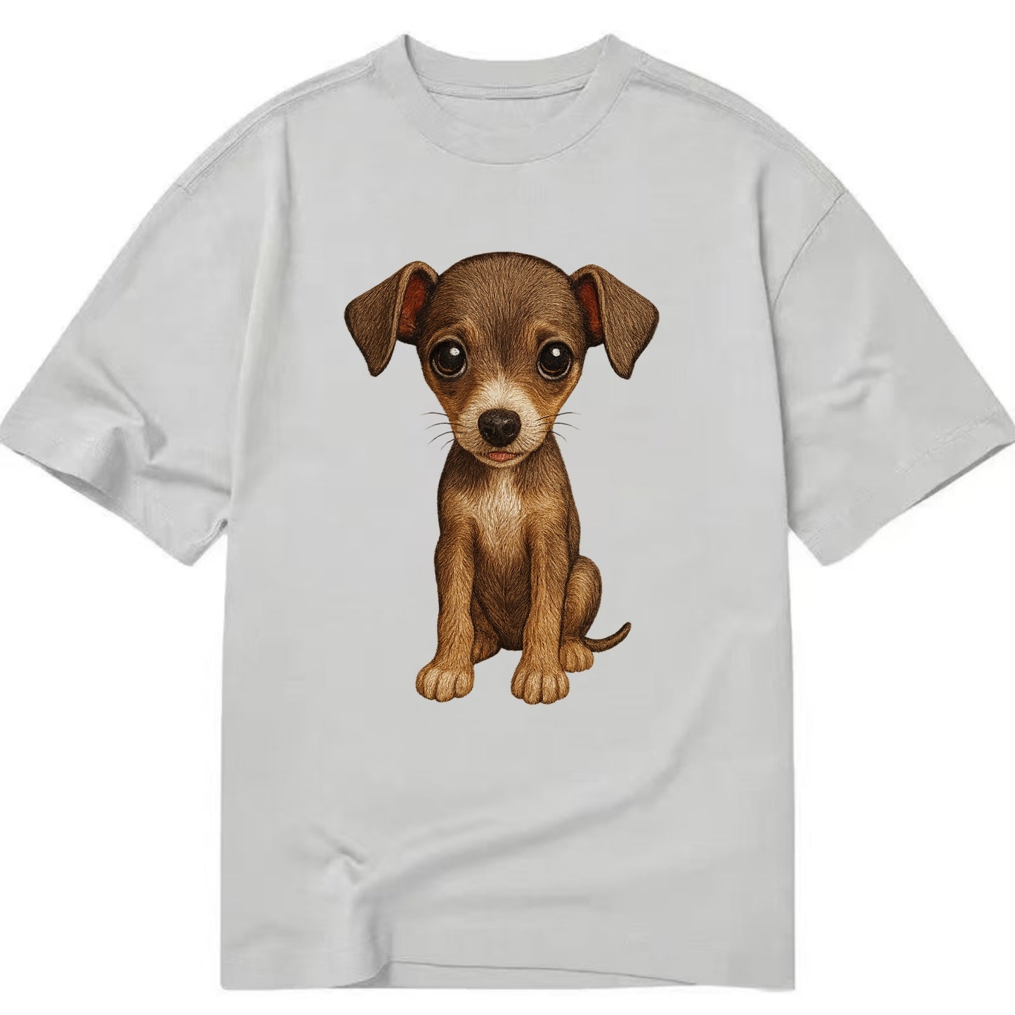 Baby Italian Greyhound Puppy - sleek tiny body, long legs, gentle eyes, - Classic T-shirt - Grey