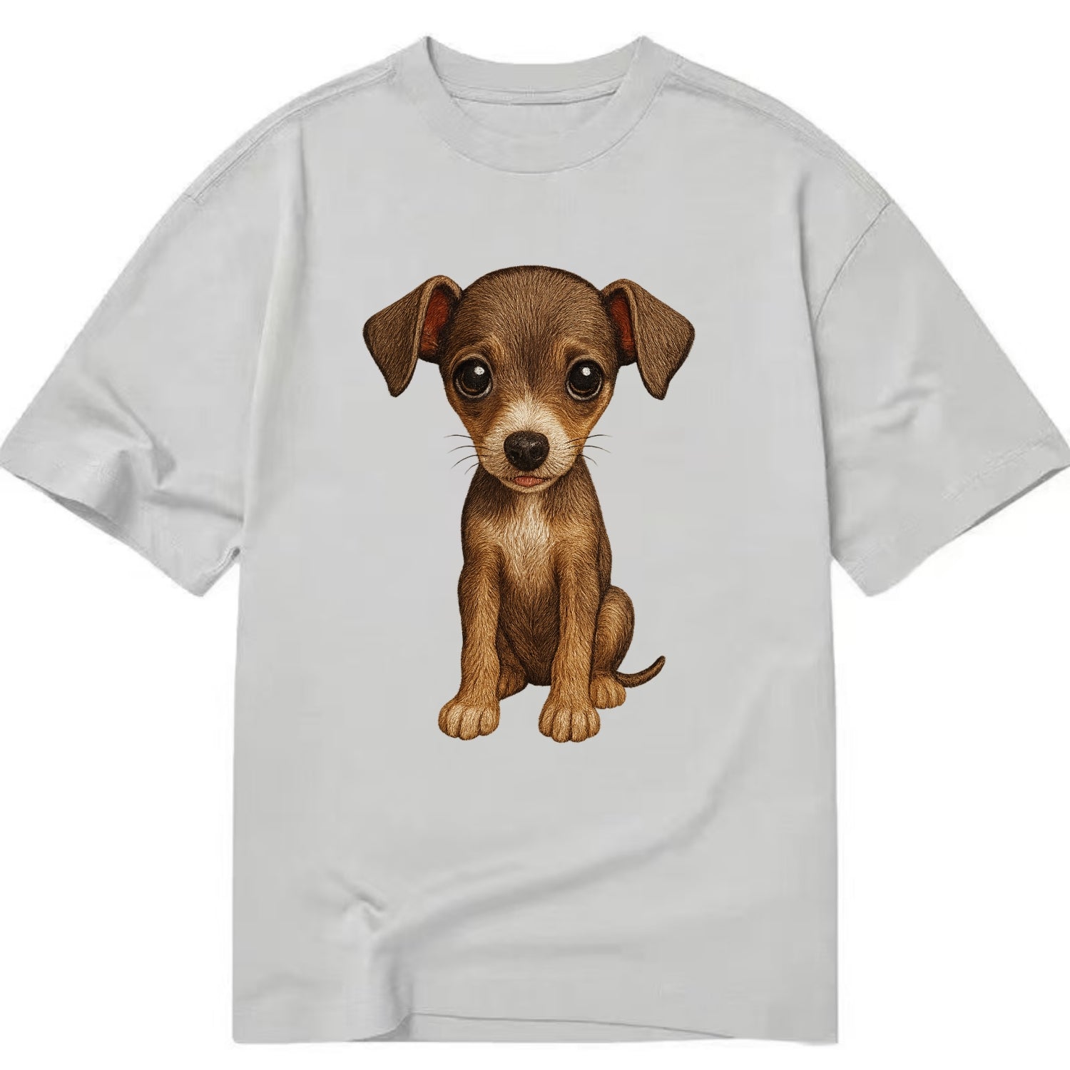 Baby Italian Greyhound Puppy - sleek tiny body, long legs, gentle eyes, - Classic T-shirt - Grey