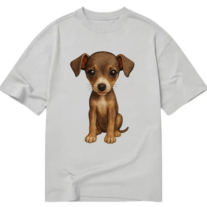 Baby Italian Greyhound Puppy - sleek tiny body, long legs, gentle eyes, - Classic T-shirt - Grey