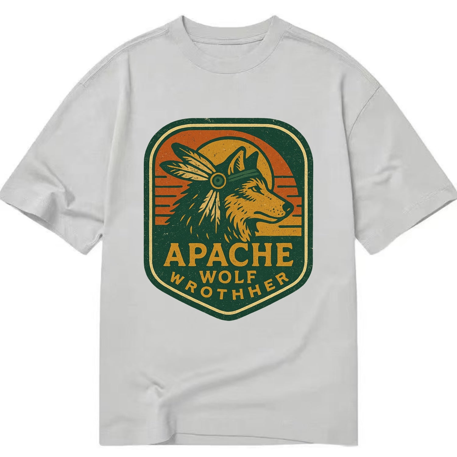 Apache Wolf Brother  - Classic T-shirt - Grey