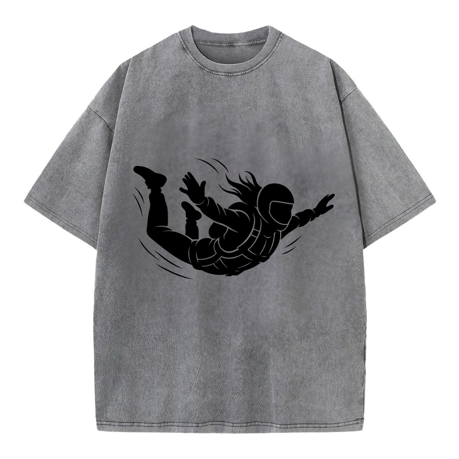 Skydiver free-fall position - Vintage T-shirt - Grey
