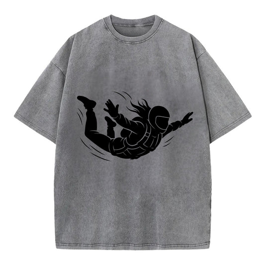 Skydiver free-fall position - Vintage T-shirt - Grey