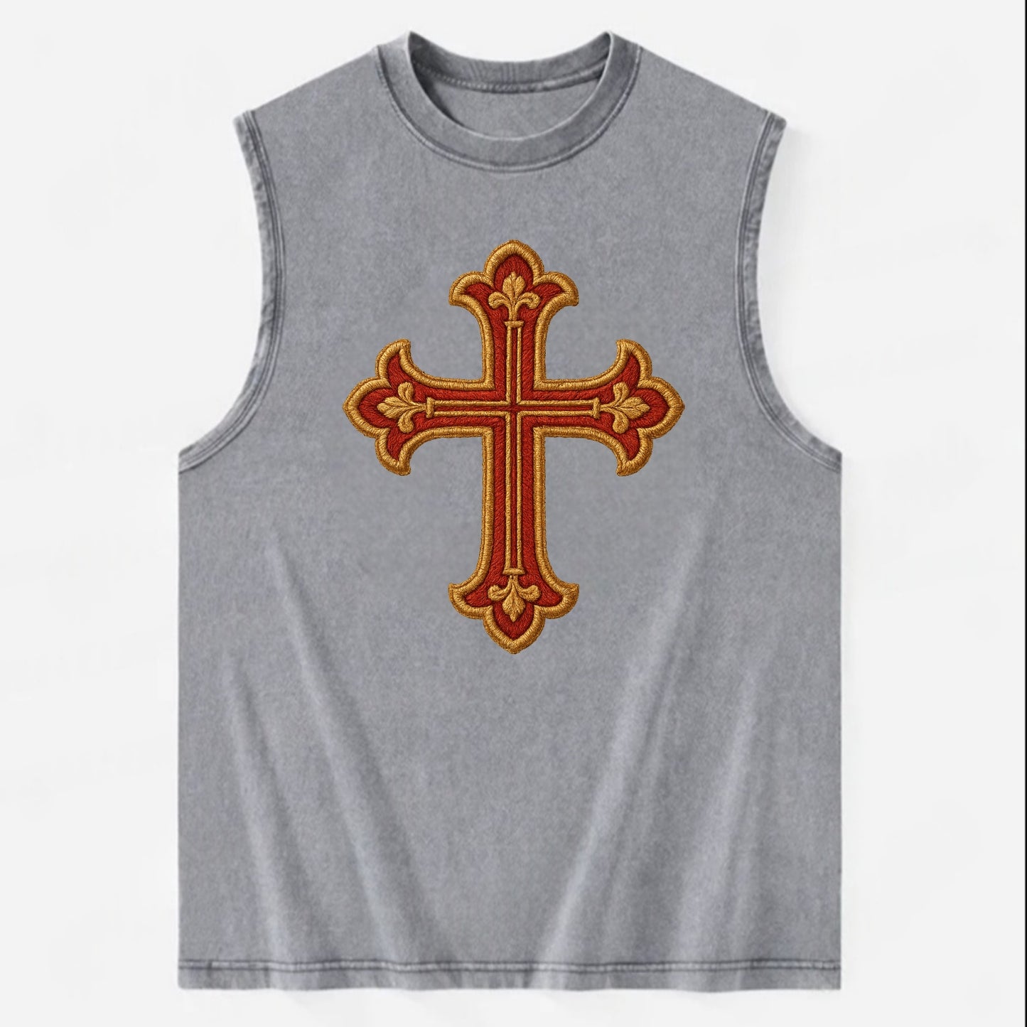 Armenian Cross - Vintage Washed Tank - Grey