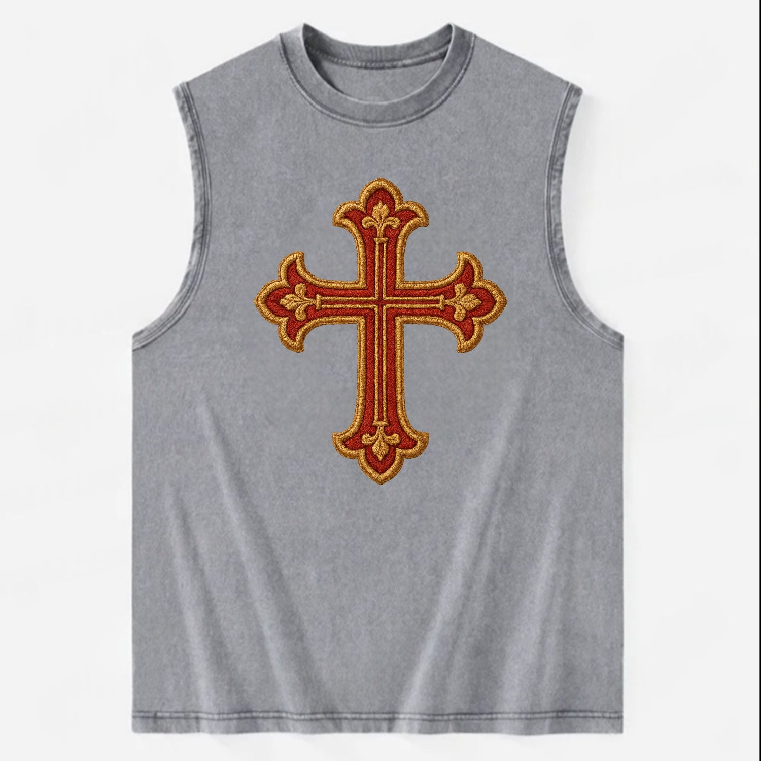 Armenian Cross - Vintage Washed Tank - Grey