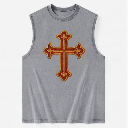 Armenian Cross - Vintage Washed Tank - Grey