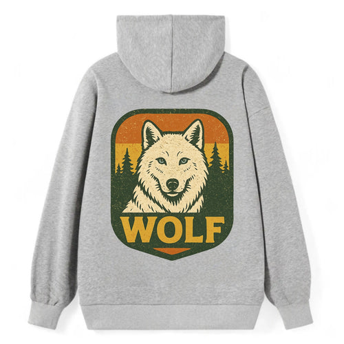 Arctic White Wolf  - Classic Pullover Hoodie