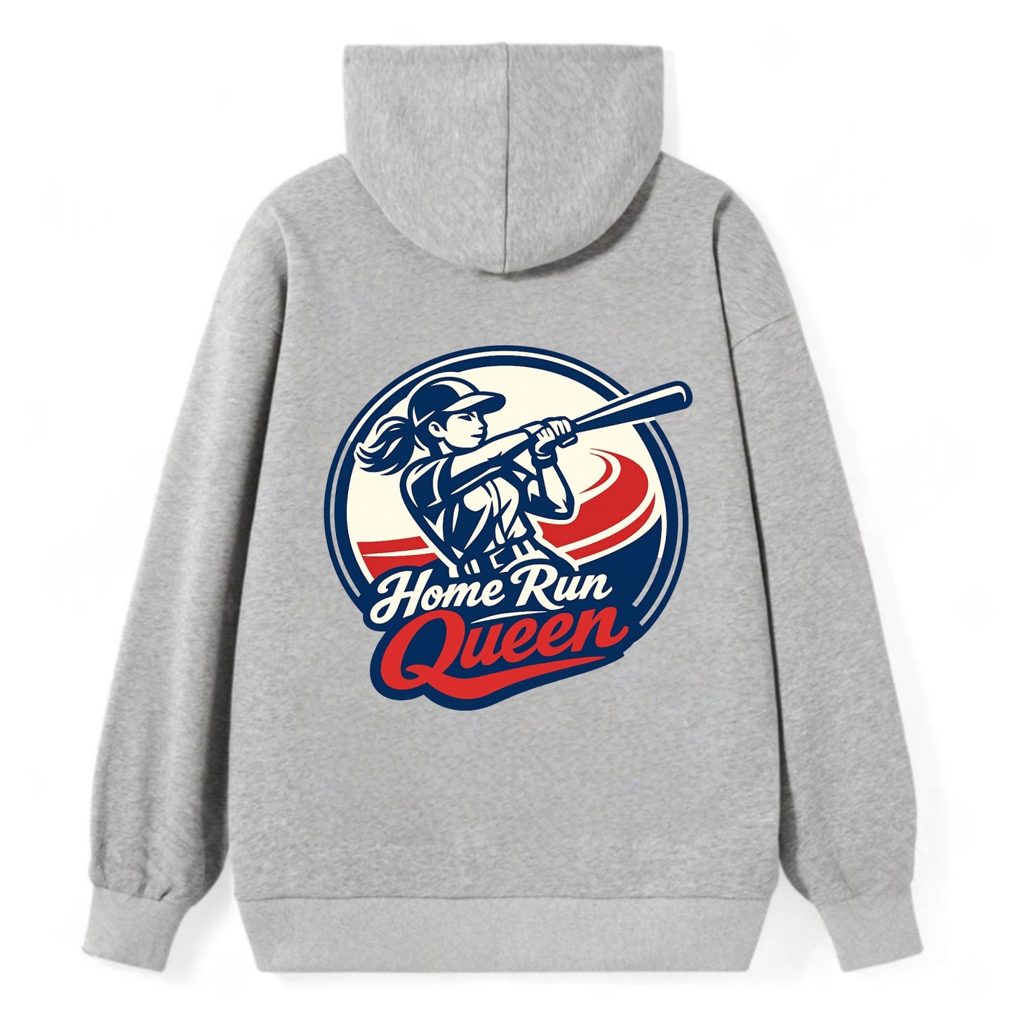 Feminine Power at Bat - Classic Pullover Hoodie - Grey