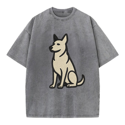 German Sheprador - German Shepherd Lab m Vintage T-shirt - Grey