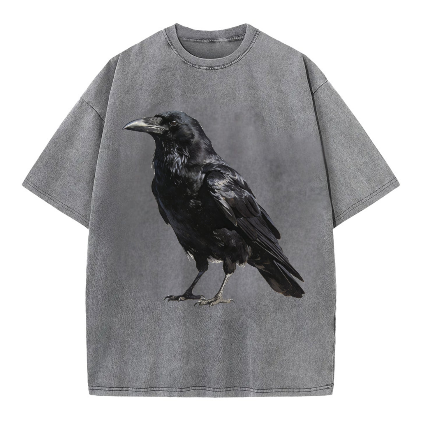 Raven - Vintage T-shirt - Grey
