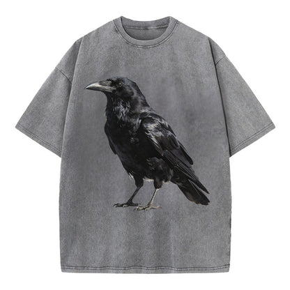 Raven - Vintage T-shirt - Grey