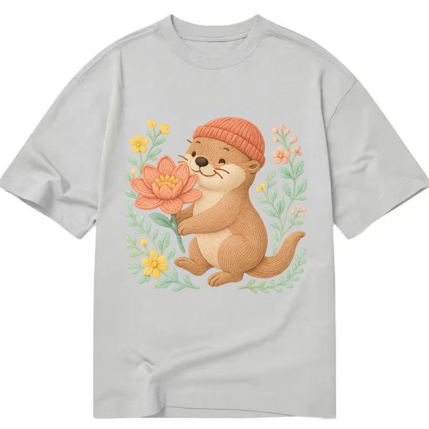 Peach Otter - Classic T-shirt - Grey