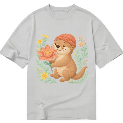 Peach Otter - Classic T-shirt - Grey