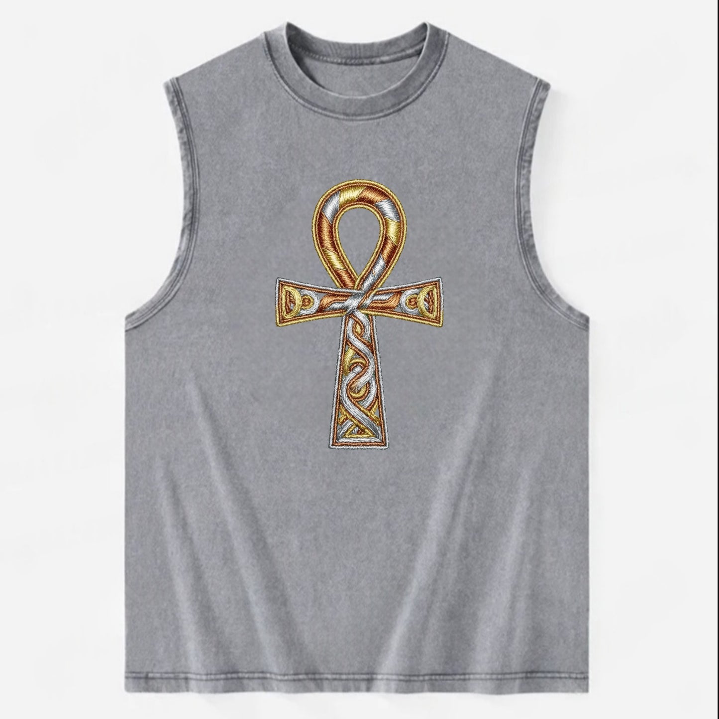 Ankh of Life - Vintage Washed Tank - Grey