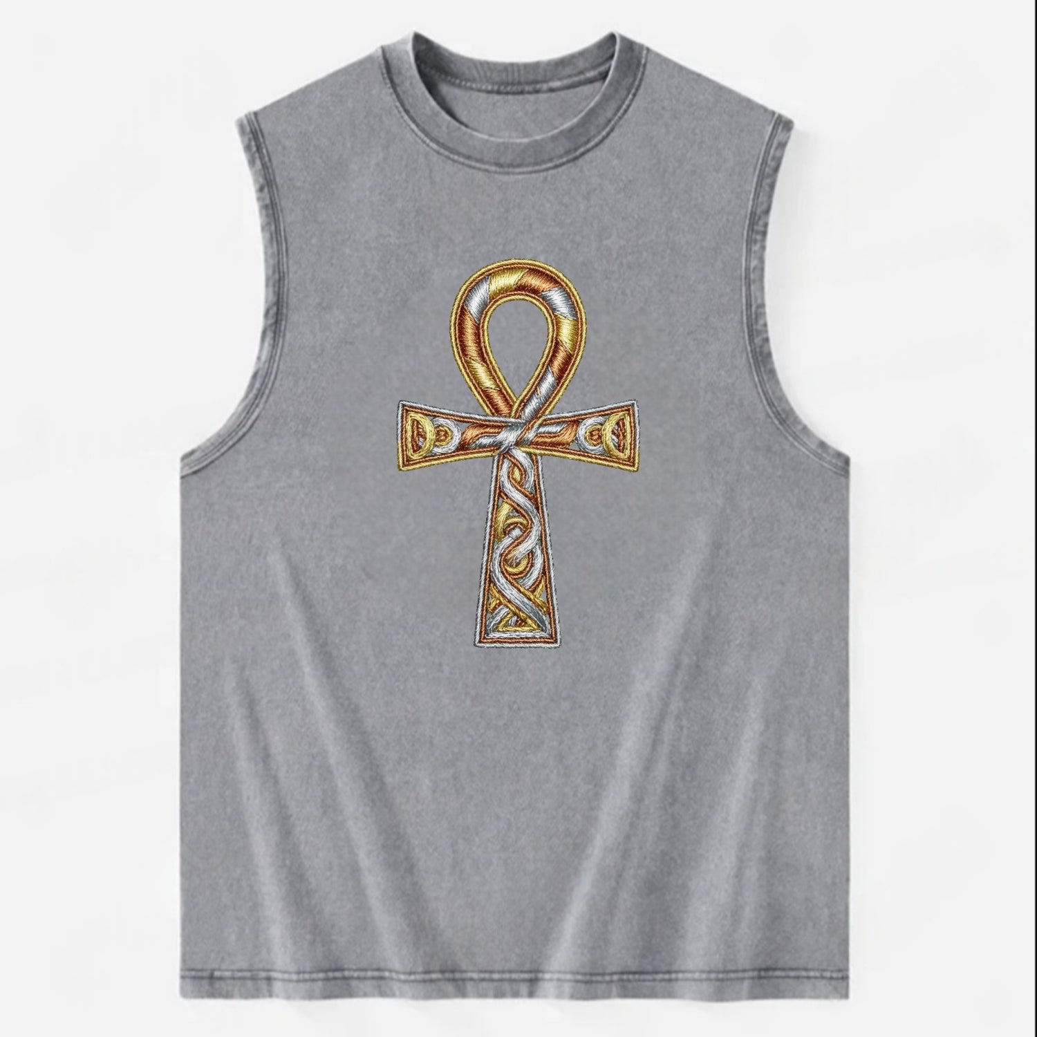 Ankh of Life - Vintage Washed Tank - Grey