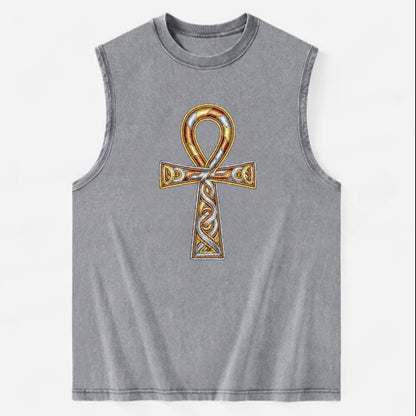 Ankh of Life - Vintage Washed Tank - Grey